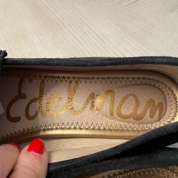 Sam Edelman Black Horsebit Suede Flats Sz 6.5 are near perfect - Picture 4 of 7